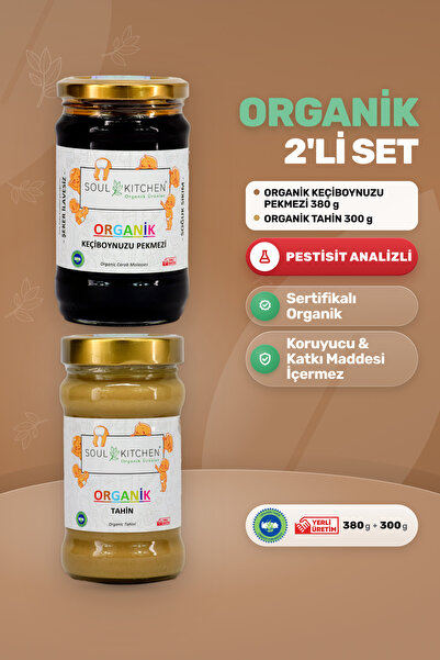 Soul Kitchen Organik Ürünler Organik Tahin, Keçiboynuzu Pekmezi İkili Ek Gıda...