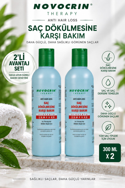 Novocrin Anti-Hair Loss Care Shampoo 300 ml 2-Pack