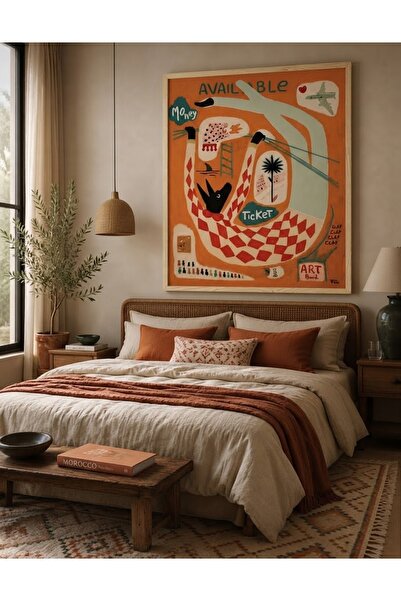 Boho wellness studio Çerçeveli MDF Renkli Modern Sanat Poster Tablo
