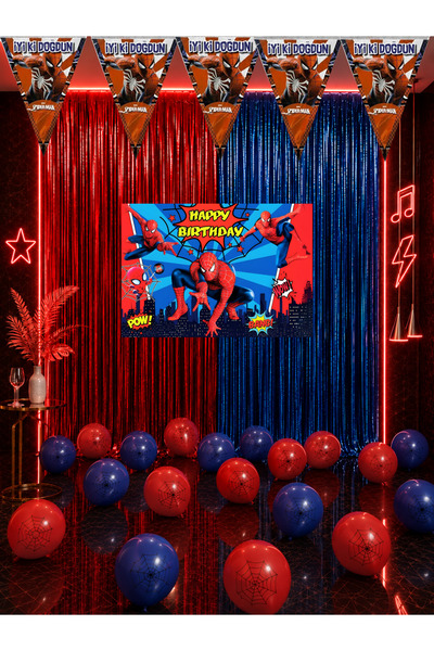 SPIDERMAN Örümcek Adam Doğum Günü Parti Malzemeleri Süsleri Seti