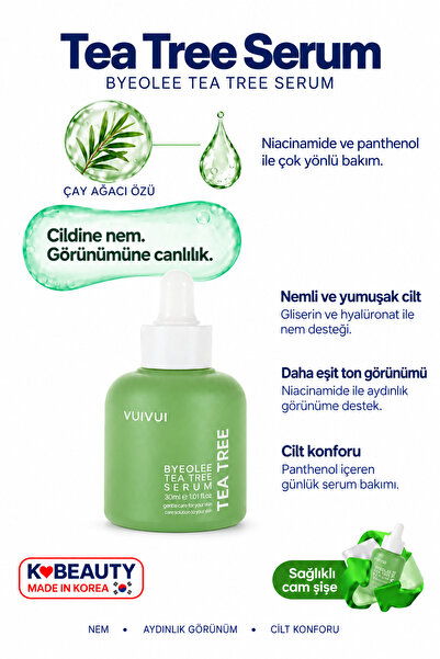 byeolee Çay Ağacı Özü Kore Serum Sivilce ve Akne Karşıtı Arındırıcı Sebum Den...