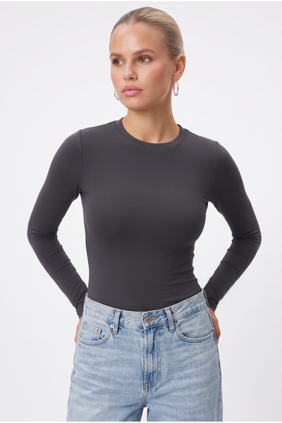 Ritnice Kadın Main Lux Touch Yumuşak Doku Antrasit Bluz
