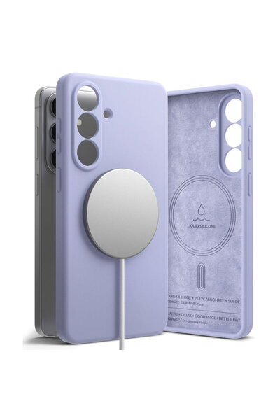 Ringke Husă telefon Silicone Magnetic MagSafe S26 Plus, lavanda pentru GALAXY...