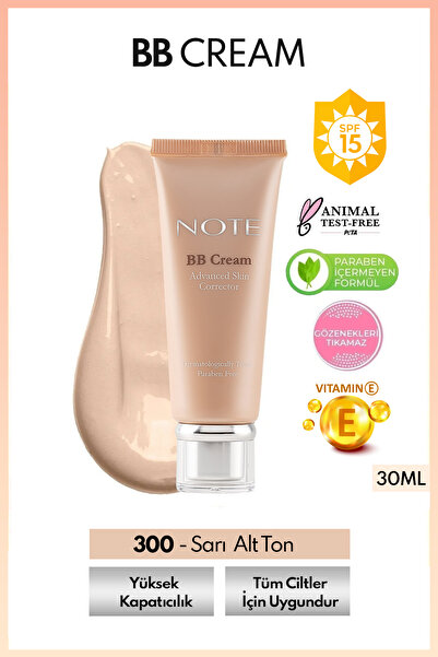 NOTE Spf 15 Bb Cream - Moisturizing and Intensive Concealer, Light Beige - 300