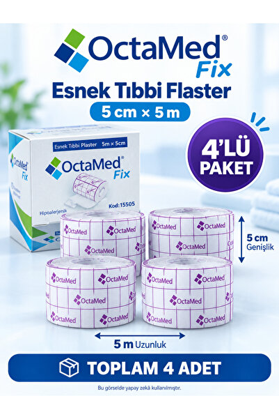 Octamed Esnek Tıbbi Flaster 5x5 Cm 4'lü Paket