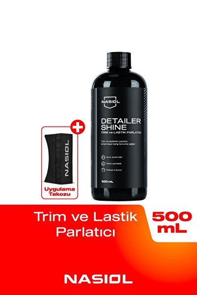Nasiol Detailershine Sünger Hediyeli Trim ve Lastik Parlatıcı/Yenileyici 500m...
