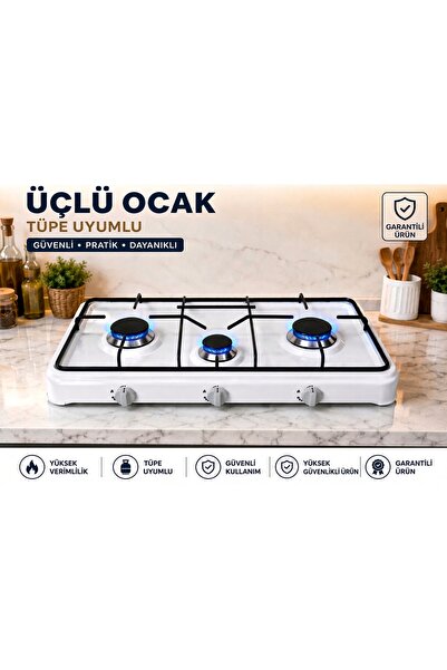 Genel Markalar İŞBİR 3 LÜ GÖZ TÜPLÜ SET ÜSTÜ OCAK GARANTİLİ