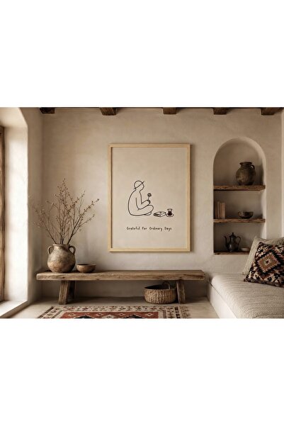 Boho wellness studio | Grateful For Ordinary Days Minimalist Çerçeveli Duvar ...