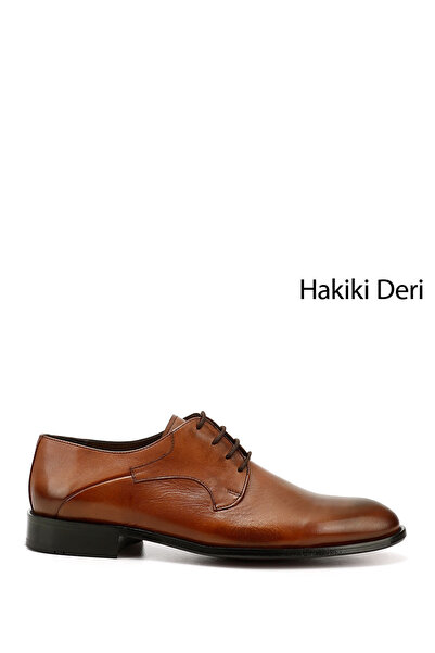 GÖNDERİ(R) Tan Gön Platinum Genuine Leather Round Toe Leather Sole Lace Up Pr...