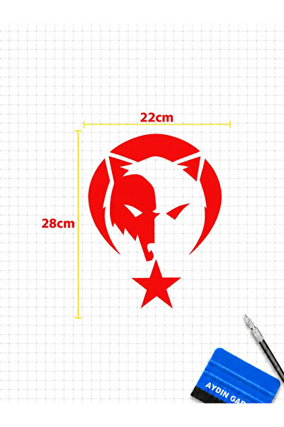 aydın garage Kurt Börü Logo Araba-motosiklet Sticker 22x28cm