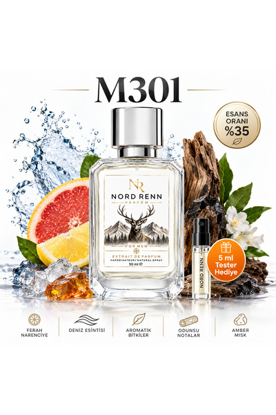 NORD RENN M301-İnvictus Muadili-Sportif ve Karizmatik-Kalıcı Koku-Erkek Parfü...