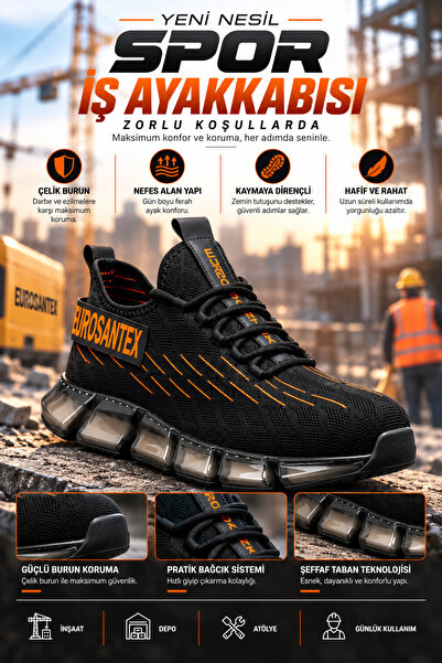 EUROSANTEX Yeni Nesil Spor İş Ayakkabısı (BALON)– CE Belgeli | Yerli Üretim |...