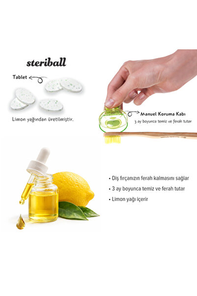 Steriball Kids Diş Fırçası Koruyucu Kap 2 li Paket