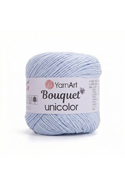 Yarnart BOUQUET UNICOLOR - حبل محبوك يدويًا باللون الأزرق الفاتح - 3225