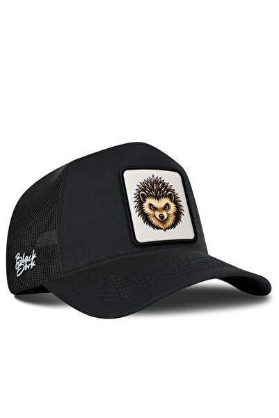 BlackBörk Μαύρο καπέλο τράκερ με λογότυπο Hedgehog