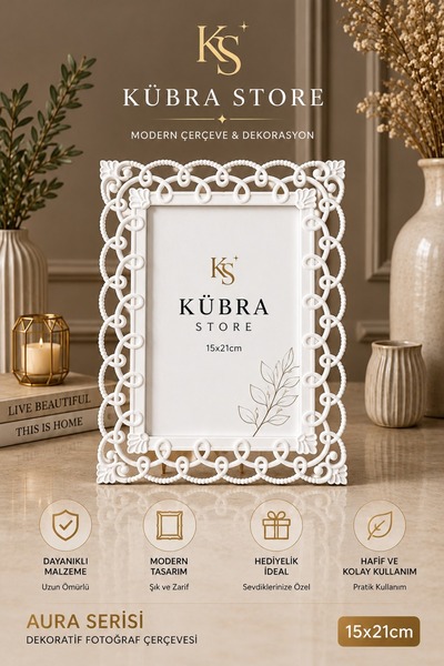 KÜBRA Çerçeve 3 Adet Aura Serisi Hafif Ve Dayanıklı Dekoratif Modern Plastik ...