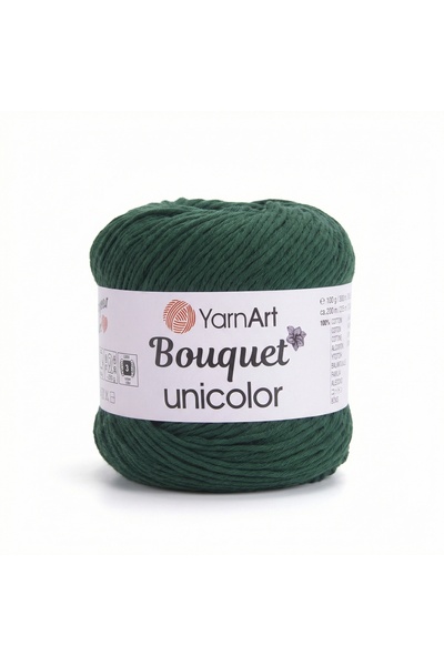 Yarnart BOUQUET UNICOLOR - HAND KNITTED STRING GREEN-3221