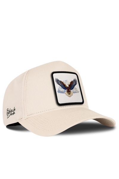 BlackBörk Eagle Logo Beige Baseball Premium Cap