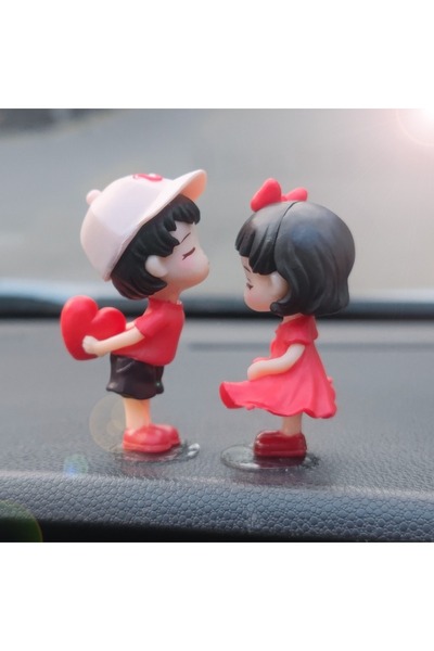 choice2 red skirt 2pcs Couples For Car Ornament, Model, Cute Kiss, Balloon, A...