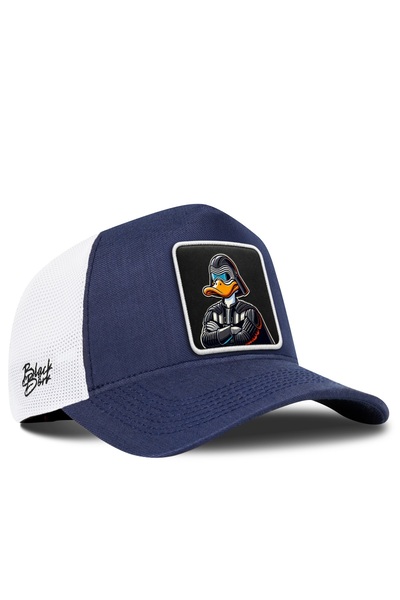 BlackBörk Duckside Logo Cordura Navy-White Trucker Hat