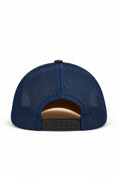 BlackBörk Șapcă tip trucker cu logo Che Guevara, camel-albastru marin