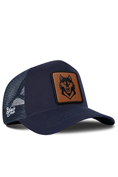 BlackBörk Kurt Logolu Lacivert Trucker Şapka