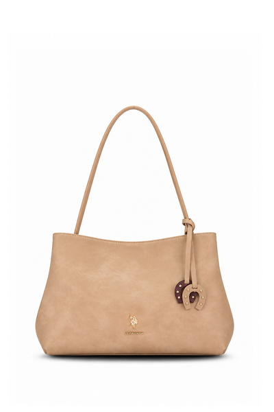U.S. Polo Assn. حقيبة كتف نسائية بيج Us26624