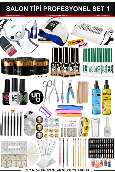 KozMood Kalıcı Oje - Protez Tırnak Seti Salon Set:1 (FREZE UV/LED AKSESUAR FU...