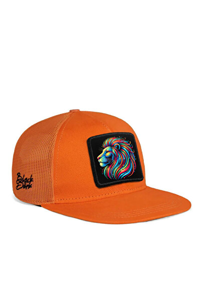 BlackBörk Hip Hop Kids Lion Logo Orange Children's Trucker Hat