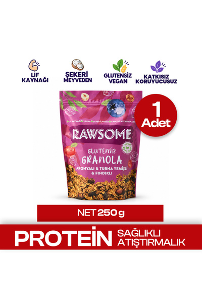 Rawsome Glutensiz Aronyalı & Turna Yemişli & Fındıklı Granola 250 g