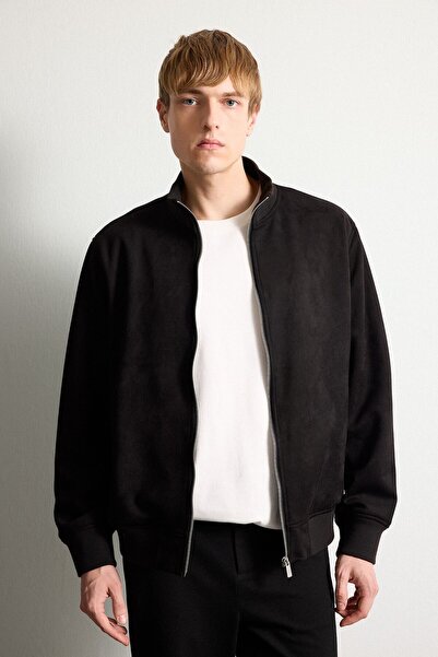 DeFacto Slim Fit Varsity Collar Bomber Velvet Jacket 3138052