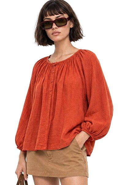 Hiccup Mixray Buttoned Muslin Blouse
