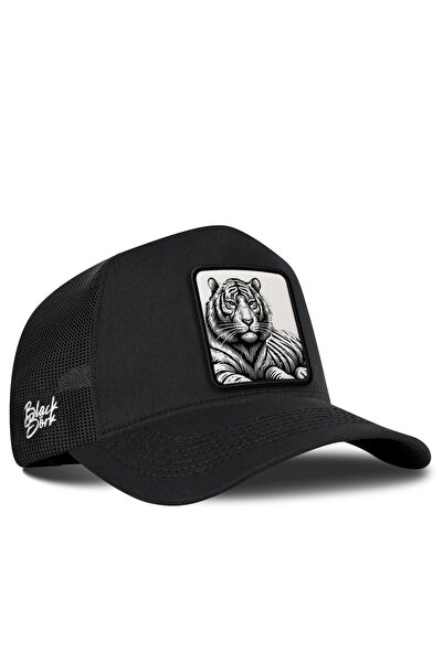 BlackBörk Bengal Tiger Logo Black Trucker Hat