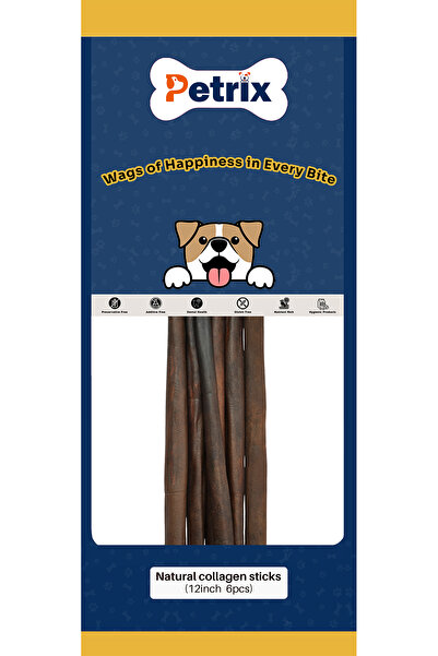 Petrix Natural Collagen Dog Chew Treat (12 Inch, 6 Pcs)
