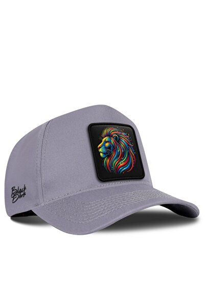 BlackBörk Lion Logo Grey Baseball Premium Cap