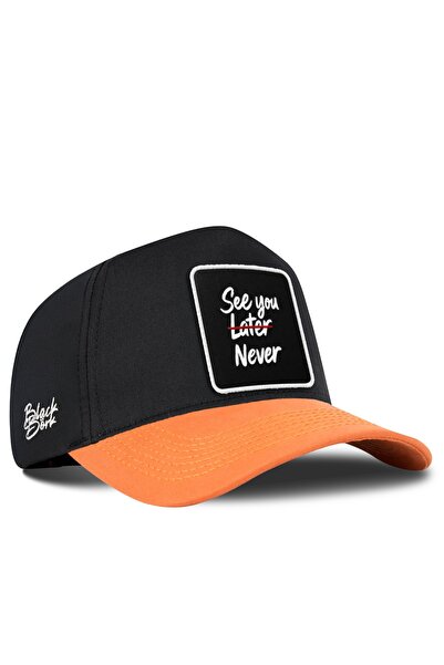 BlackBörk See You Later Never Logo Brick-Black Baseball Cap