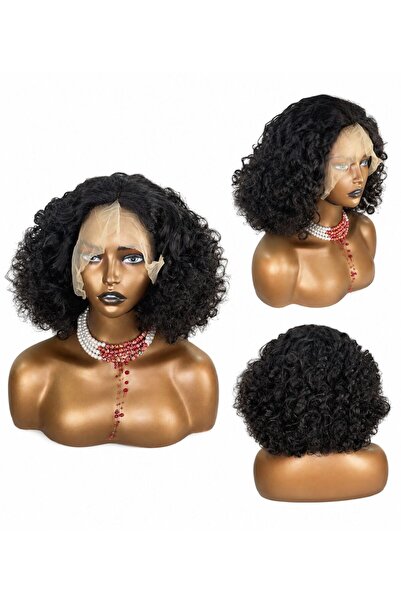 GOLEN Hair 12-Inch Bouncy Curls Wig – 100% Human Hair Short Bouncy Curls Wig ...
