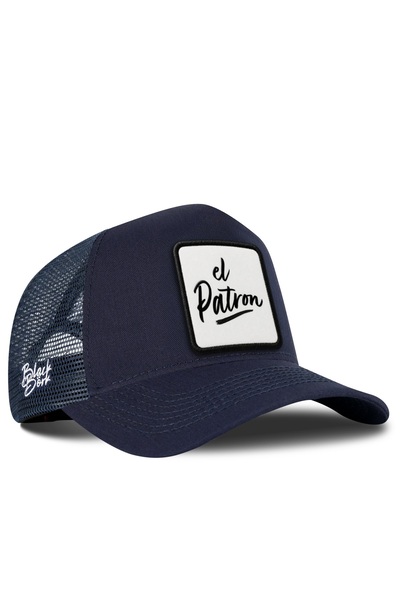 BlackBörk El Patron Logo Navy Blue Trucker Hat