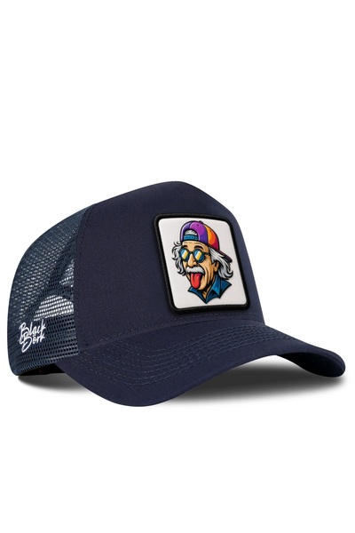 BlackBörk Einstein Logo Navy Blue Trucker Hat