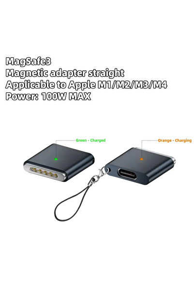 Choice8 Mag3-Midnight Beise 100W PD Type-C to MagSafe 3 Magnetic Fast Chargin...