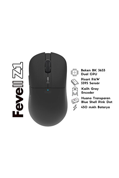 FURYLEVEL Fevell Z1 26000Dpi 2.4GHz & BT Wireless Kablosuz Gaming Oyuncu Mous...