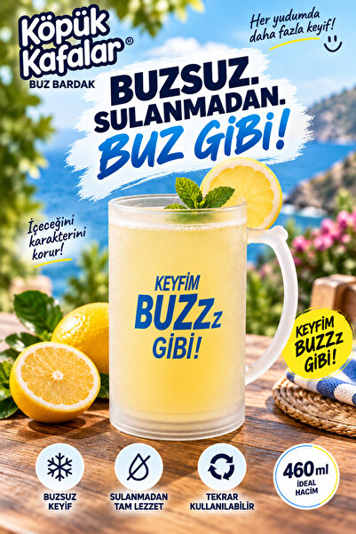 MOLKAR Köpük Kafalar İçecekleri Soğutan Cift Cidarlı Jel Buz Bardak