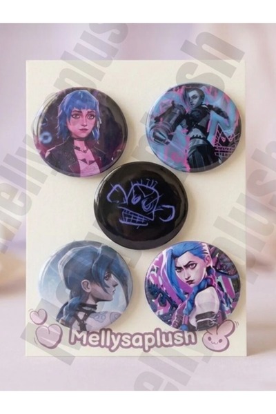 mellysaplush Jinx Rozet Seti 5'li 44mm