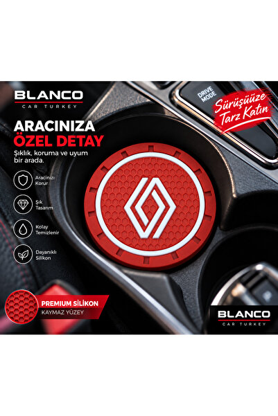 Home Renault Logo Silicone Coaster Set of 2 Car Coaster Accessory