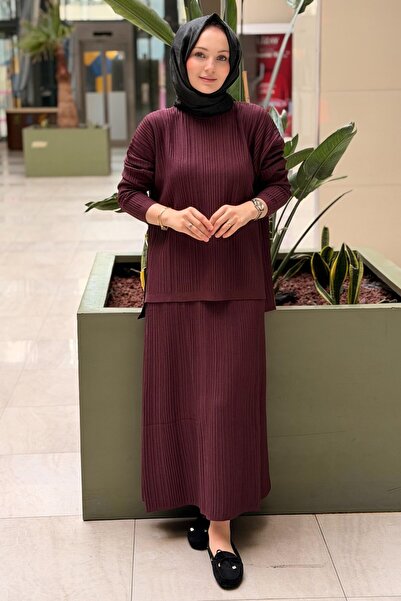 Nuss Fitilli Tunik Etek Merserize Takım