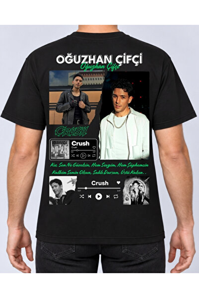 shidumanlar Crush Oğuzhan Çiftçi Unisex Bay/ Tişört – Özel Tasarım Baskılı Ov...