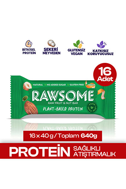 Rawsome Vegan Protein Bar Glutensiz 40g X 16 Adet