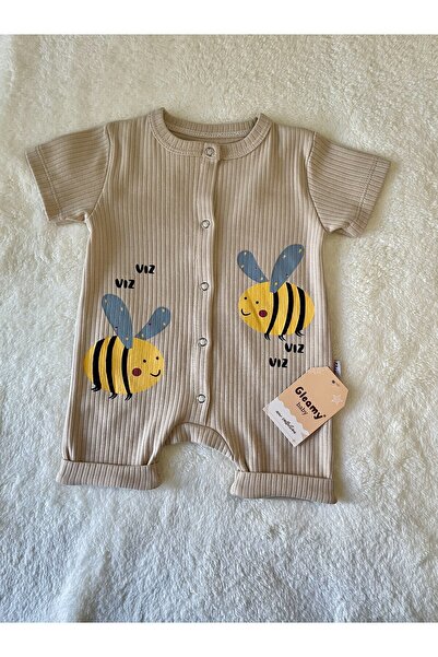 Gleamy Hazel baby kids ari patterned short sleeve romper (bodysuit) 100% cotton