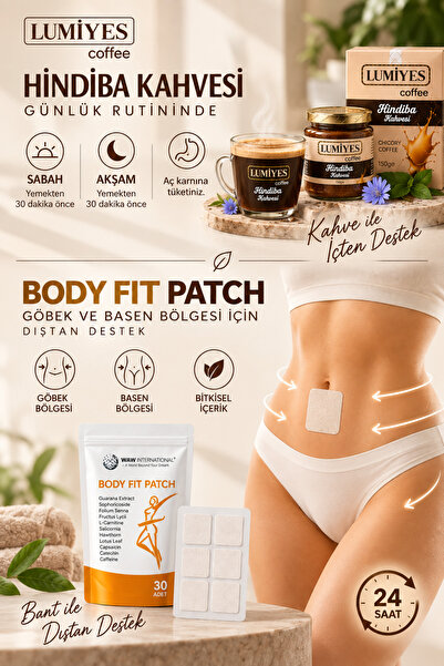 waw international Body Fit Patch 30’lu Göbek Bandı + 100 gr Lumiyes Detox Kahvesi – İçten ve Dıştan Destek