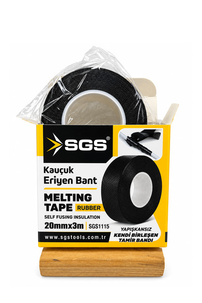 SGS Siyah Kendinden Kaynayan Eriyen Kauçuk Soğuk Sarma Bant 20mm x 3m Hava Su...